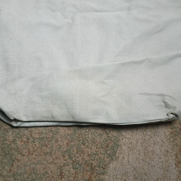 Canvas Green/ Green Camo Accent Multi-pocket Lined Cotton Tote Bag - Picture 5 of 8